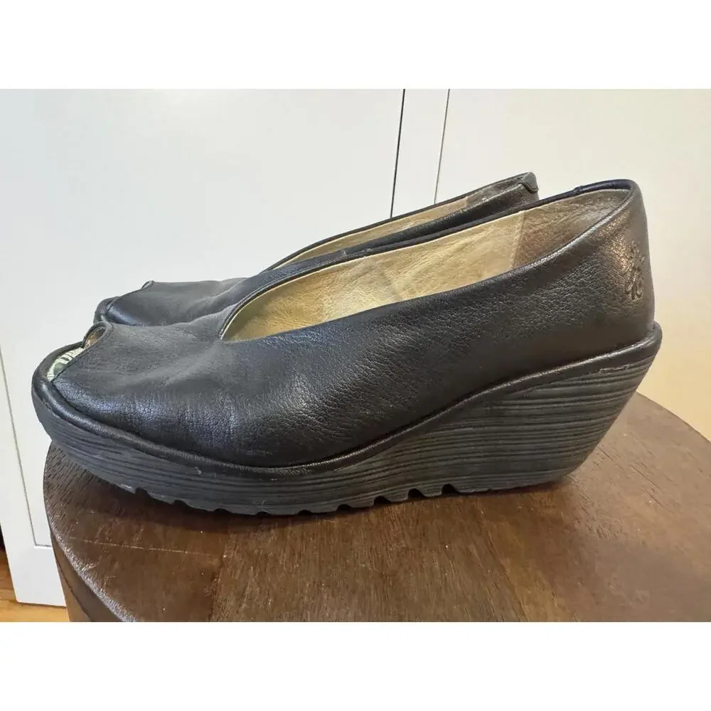 Fly London black leather